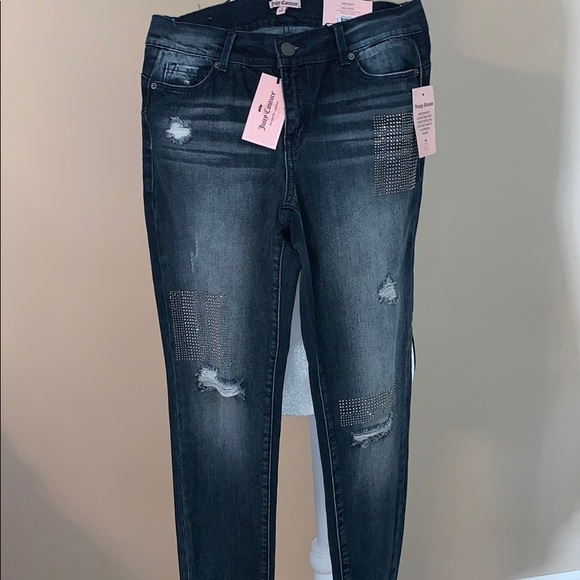 Juicy Couture Denim - Juicy Couture Skinny Mid Rise Jeans Distressed 4